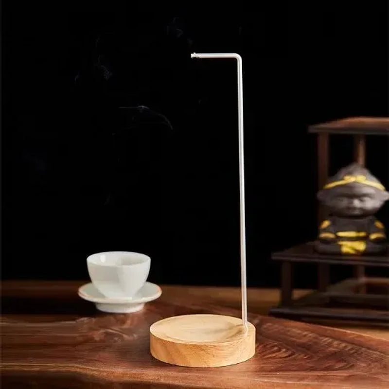 Creative Upside down Incense Burner Incense Stick Holder Wooden round Incense Tray Ornament Bedroom Home Yoga Decoration Crafts