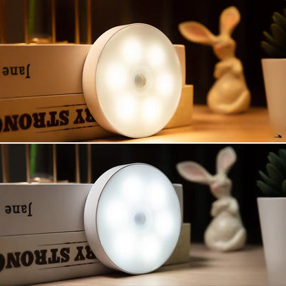 LED Smart Motion Sensor Night Light – USB Rechargeable Wireless Magnetic Lamp
