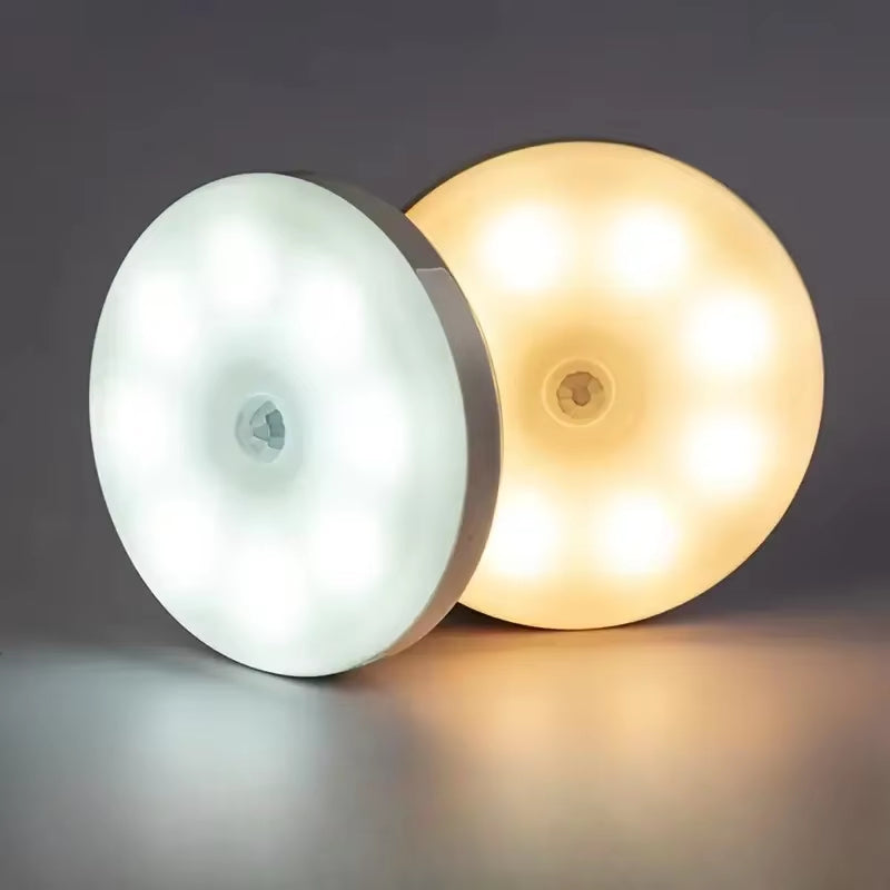 LED Smart Motion Sensor Night Light – USB Rechargeable Wireless Magnetic Lamp