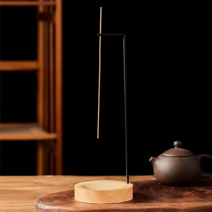 Creative Upside down Incense Burner Incense Stick Holder Wooden round Incense Tray Ornament Bedroom Home Yoga Decoration Crafts