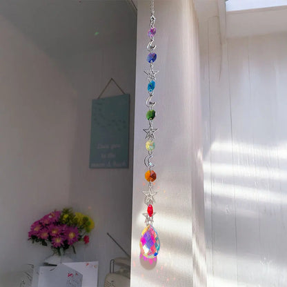 Crystal Wind Chime Rainbow Maker - Sun Catcher Pendant for Home and Garden Décor, Ideal for Holidays and Festivals