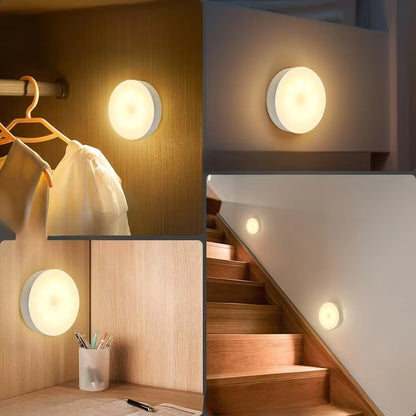 LED Smart Motion Sensor Night Light – USB Rechargeable Wireless Magnetic Lamp