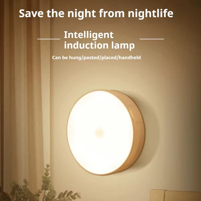 LED Smart Motion Sensor Night Light – USB Rechargeable Wireless Magnetic Lamp