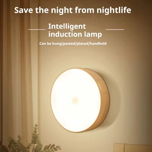 LED Smart Motion Sensor Night Light – USB Rechargeable Wireless Magnetic Lamp