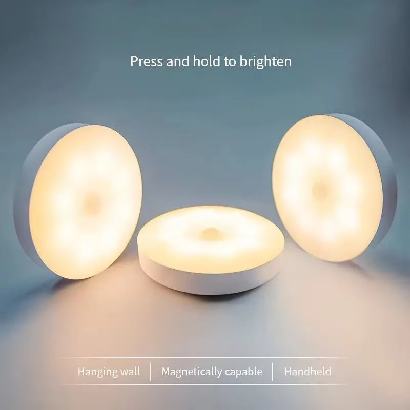 LED Smart Motion Sensor Night Light – USB Rechargeable Wireless Magnetic Lamp