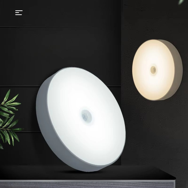 LED Smart Motion Sensor Night Light – USB Rechargeable Wireless Magnetic Lamp