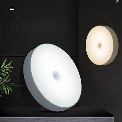 LED Smart Motion Sensor Night Light – USB Rechargeable Wireless Magnetic Lamp